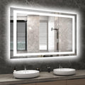 40x34 Inch LED Vanity Mirror — Stepless Dimmable Anti-Fog